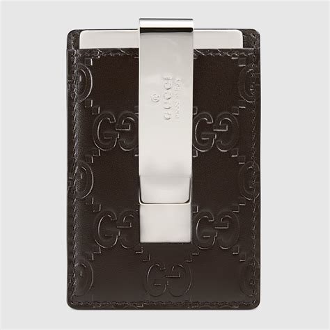 gucci signature money clip wallet price|Gucci money clip wallet men's.